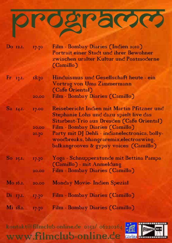 Indien Festival Programm